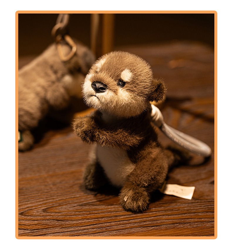imgi_34_O1CN018HbYtu2LjU1JtBVp1_3071829728-0-cib.jpg Popular Cute Otter Plush Keychain - Realistic Otter Stuffed Toy, Creative Gift for Kids & Girls - Image 1